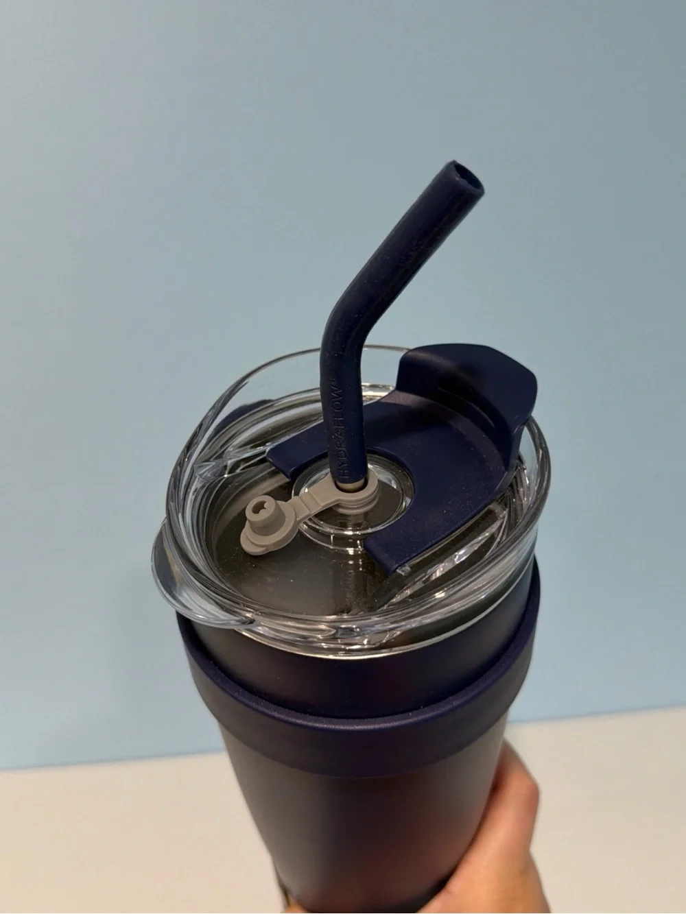 HydraFlow Capri 40 oz Travel Tumbler with Straw and Handle - Navy